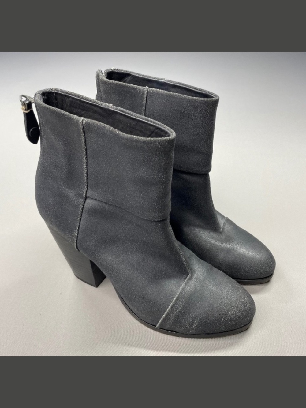 Rag & Bone Boots Womens 10 40 black patina leather ankle booties boho indie